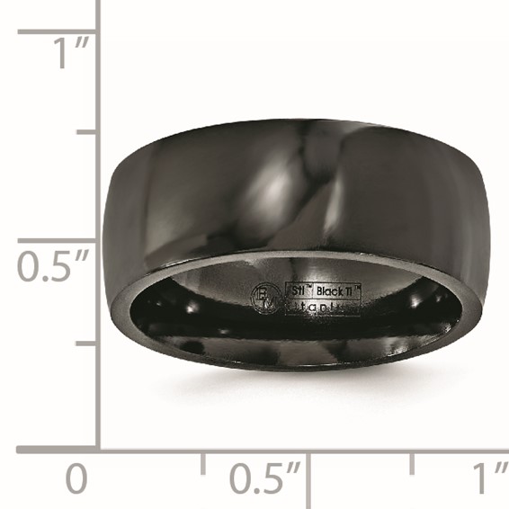 Edward Mirell Titanium Black Ti Polished 8.5mm Band