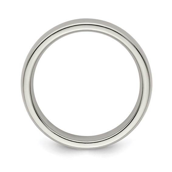 Edward Mirell Titanium Half Round 5mm Polished Band Size 5
