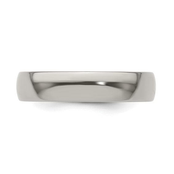 Edward Mirell Titanium Half Round 5mm Polished Band Size 5