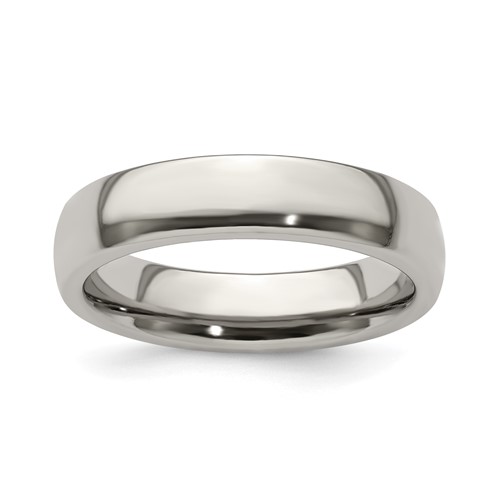 Edward Mirell Titanium Half Round 5mm Polished Band Size 7.5