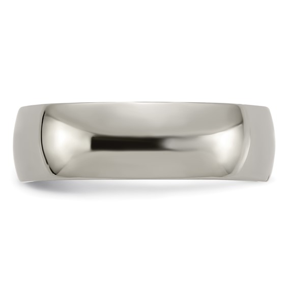 Edward Mirell Titanium Half Round 7mm Polished Band Size 6