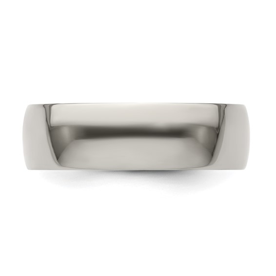 Edward Mirell Titanium Half Round 7mm Polished Band Size 6