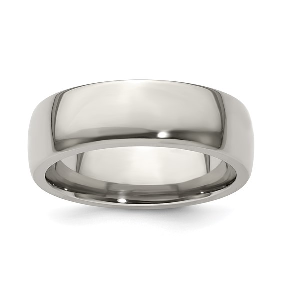 Edward Mirell Titanium Half Round 7mm Polished Band Size 6