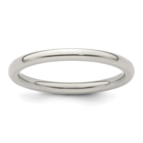 Edward Mirell Titanium Domed 2mm Polished Band Size 6
