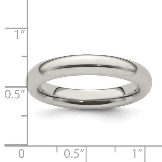 Edward Mirell Titanium Domed 4mm Polished Band Size 5