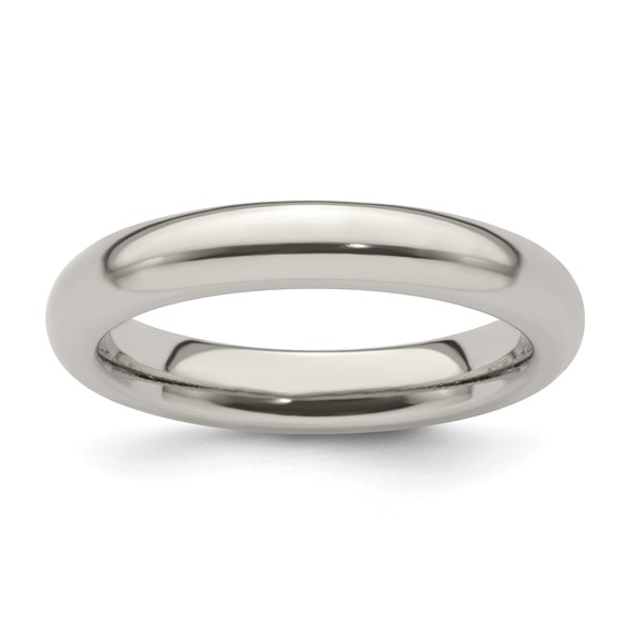 Edward Mirell Titanium Domed 4mm Polished Band Size 5