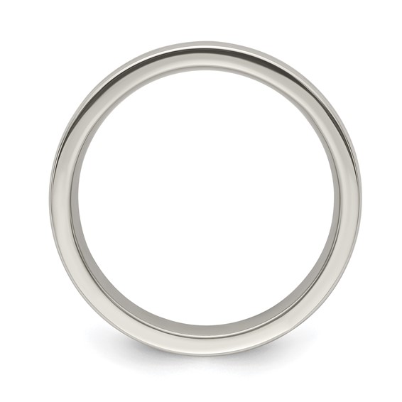 Edward Mirell Titanium Brushed & Polished Milgrain 6.5mm Band