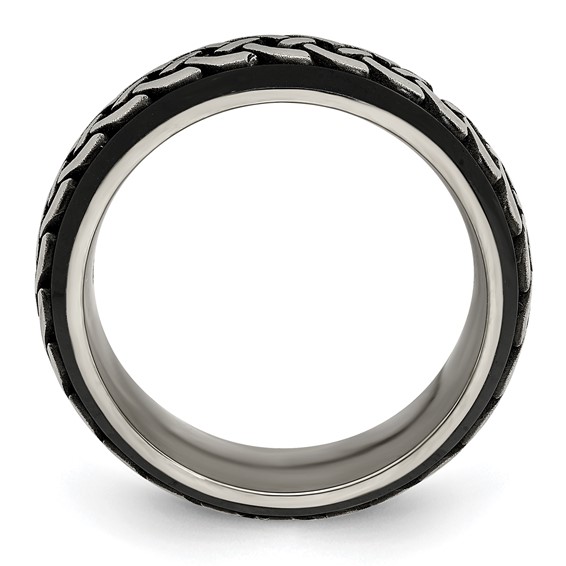 Edward Mirell Black Ti & Titanium Casted 9mm Band