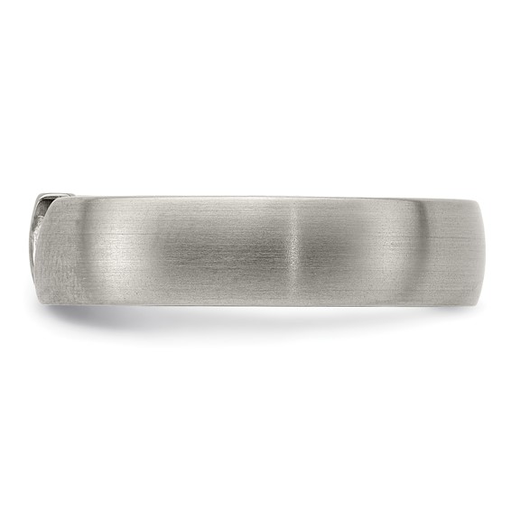 Edward Mirell Titanium Brushed .10ct Diamond 6mm Band