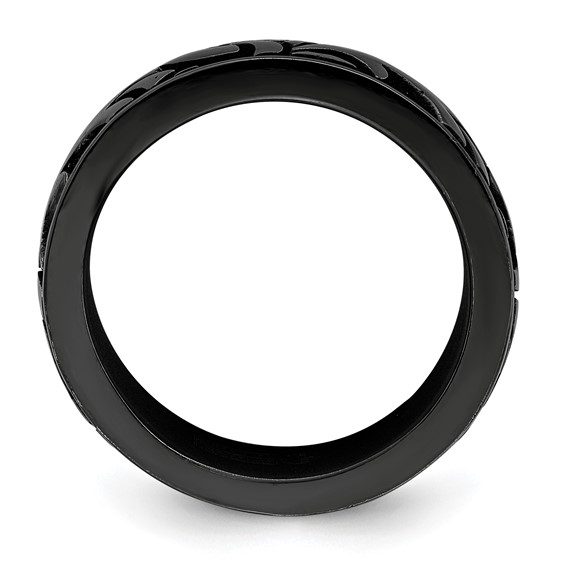 Edward Mirell Black Ti Casted Design 7mm Band