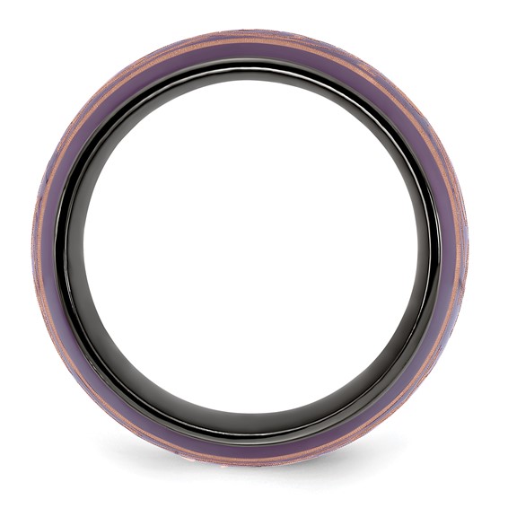 Edward Mirell Black Ti Domed Anodized Copper Color Band