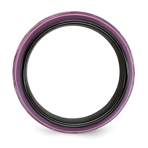 Edward Mirell Black Ti Anodized Pink Domed Band