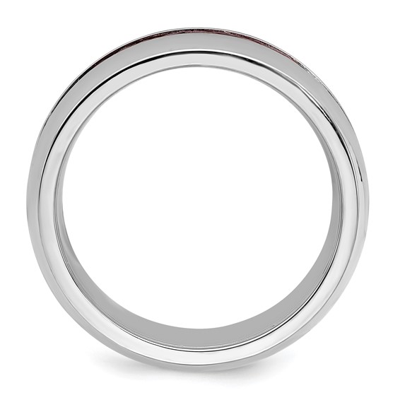 Edward Mirell 8mm Cobalt Beveled Press Fit w/ Carbon Fiber Insert Band