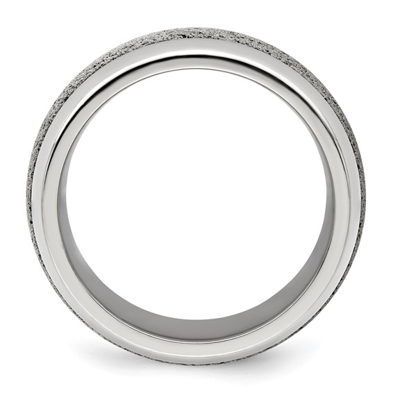 Edward Mirell 10mm Gr Ti Beveled w/ Gray Crete Insert Band