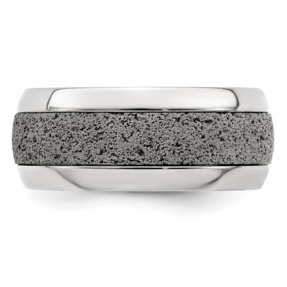 Edward Mirell 10mm Gr Ti Beveled w/ Gray Crete Insert Band