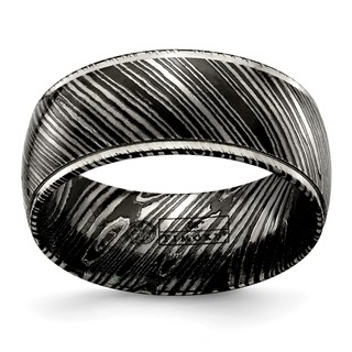 Edward Mirell Timoku Band 10mm Black Ti and Timoku Tri Dome Band