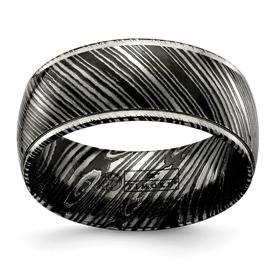 Edward Mirell Timoku Band 10mm Black Ti and Timoku Tri Dome Band