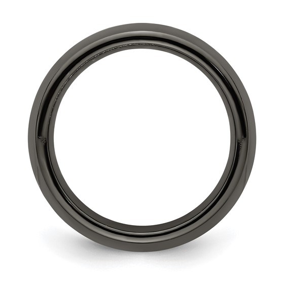 Edward Mirell Black Ti Rainbow Anodized Center Polished 7mm Band
