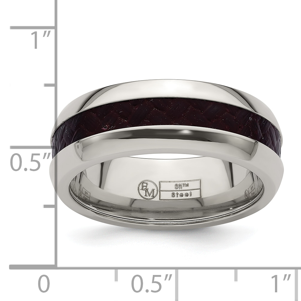 Bridal Wedding Bands Fancy Bands Edward Mirell Titanium and Stainless Steel Casted 9mm Band Size 8.5
