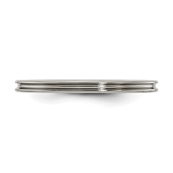 Edward Mirell Gray Ti Polished Concave 2mm Band