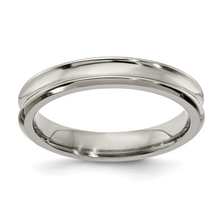 Edward Mirell Titanium Polished Concave 4mm Band