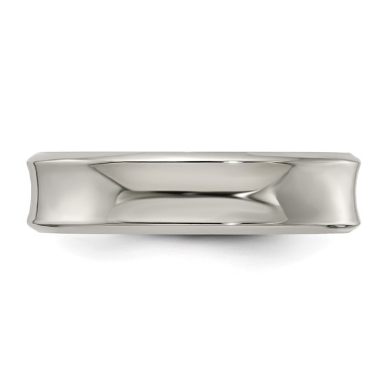 Edward Mirell Titanium Polished Concave 6mm Band