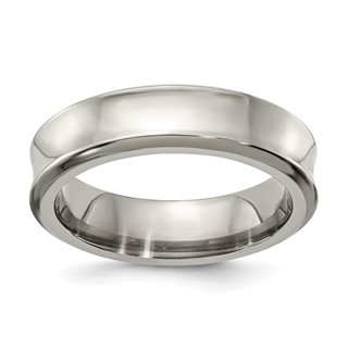 Edward Mirell Titanium Polished Concave 6mm Band