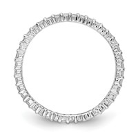 14K White Gold 0.50 Carat Lab Grown Diamond VS SI+ G+ Complete Shared Prong Eternity Band view 2
