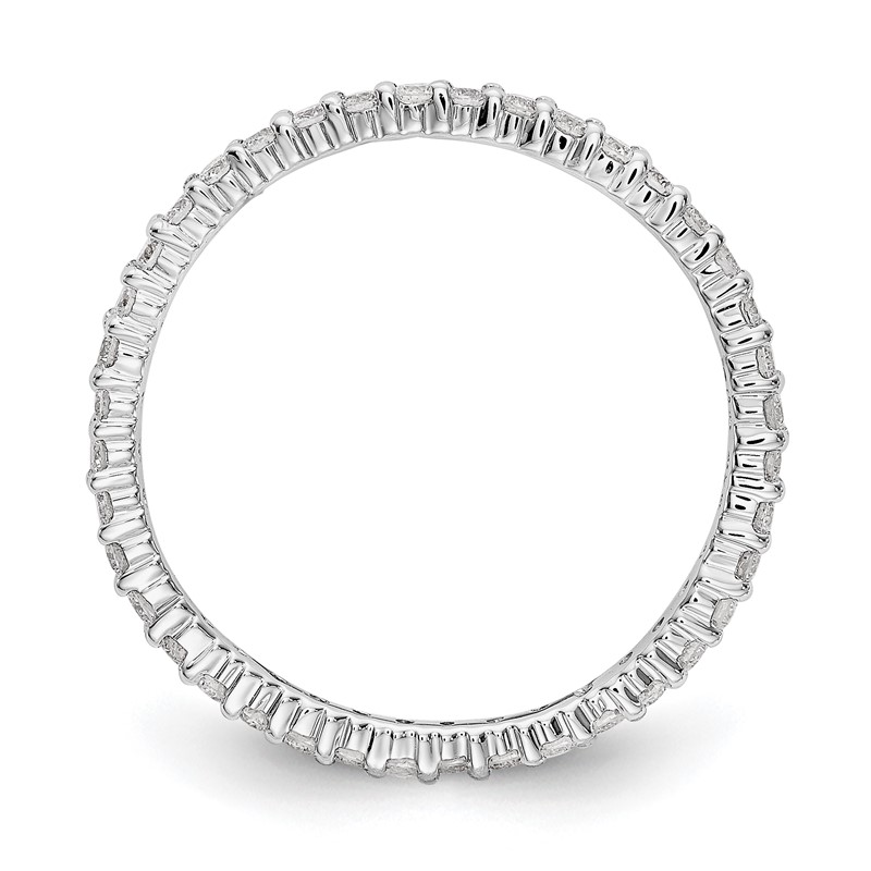 14k White Gold 1/2 carat Lab Grown Diamond VS/SI+ G+ Complete Size 6.5 Shared Prong Eternity Band