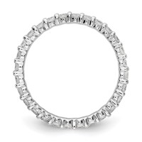 14K White Gold 1 Carat Lab Grown Diamond VS SI+ G+ Complete Shared Prong Eternity Band, Size 4.5 view 2