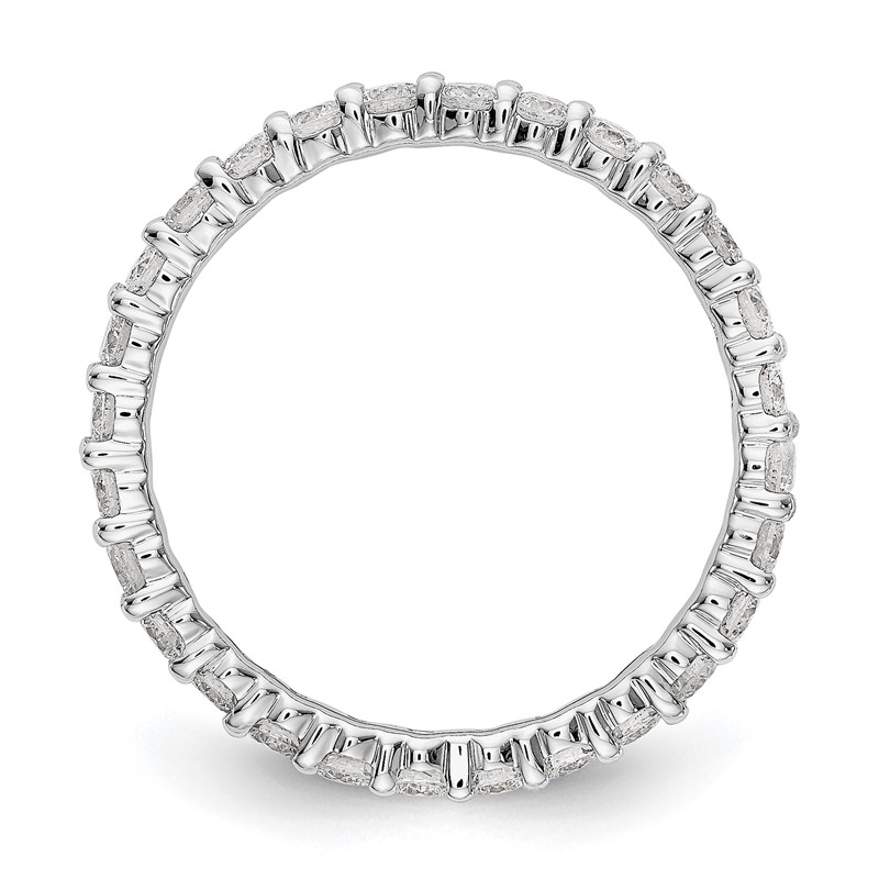 14k White Gold 1 carat Lab Grown Diamond VS/SI+ G+ Complete Size 4.5 Shared Prong Eternity Band