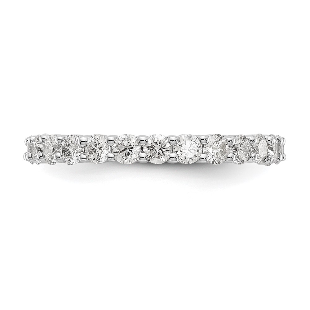 14k White Gold 1 1/2 carat Lab Grown Diamond VS/SI+ G+ Complete Size 7 Shared Prong Eternity Band (ET0001-150-7WLG)
