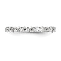 14K White Gold 1.50 Carat Lab Grown Diamond VS SI+ G+ Complete Shared Prong Eternity Band view 5