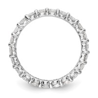 14K White Gold 2 Carat Lab Grown Diamond VS SI+ G+ Complete Shared Prong Eternity Band - Size 7 view 2