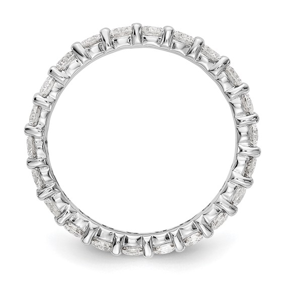 Platinum Polished Shared Prong 2ct Diamond Eternity Band