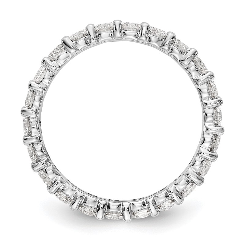 14k White Gold 2 carat Lab Grown Diamond VS/SI+ G+ Complete Size 4 Shared Prong Eternity Band