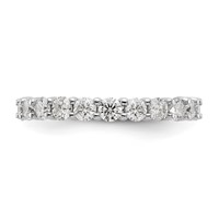 14K White Gold 2 Carat Lab Grown Diamond VS SI+ G+ Complete Shared Prong Eternity Band - Size 7 view 5