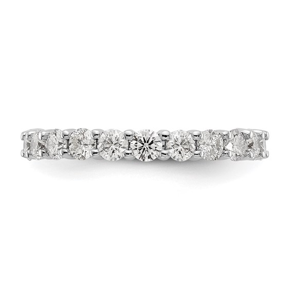 Platinum Polished Shared Prong 2ct Diamond Eternity Band