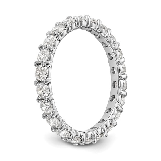 Platinum Polished Shared Prong 2ct Diamond Eternity Band