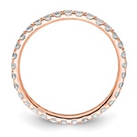 True Origin 14K Rose Gold 0.50 Carat Lab Grown Diamond VS+ F+ Complete Eternity Band view 2