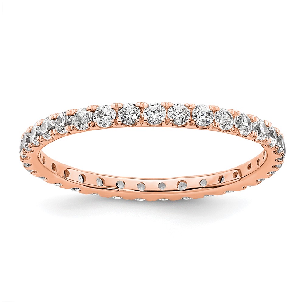 True Origin 14K Rose Gold 0.50 Carat Lab Grown Diamond VS+ F+ Complete Eternity Band
