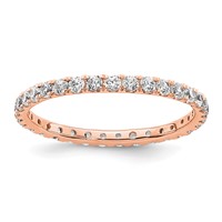 True Origin 14K Rose Gold 0.50 Carat Lab Grown Diamond VS+ F+ Complete Eternity Band view 1