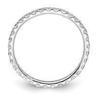 True Origin 14K White Gold 0.50 Carat Lab Grown Diamond VS+ F+ Complete Eternity Band view 2