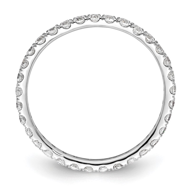 True Origin 14K White Gold 1/2 carat Lab Grown Diamond VS+ F+ Complete Size 4 Eternity Band