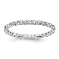 True Origin 14K White Gold 0.50 Carat Lab Grown Diamond VS+ F+ Complete Eternity Band view 1