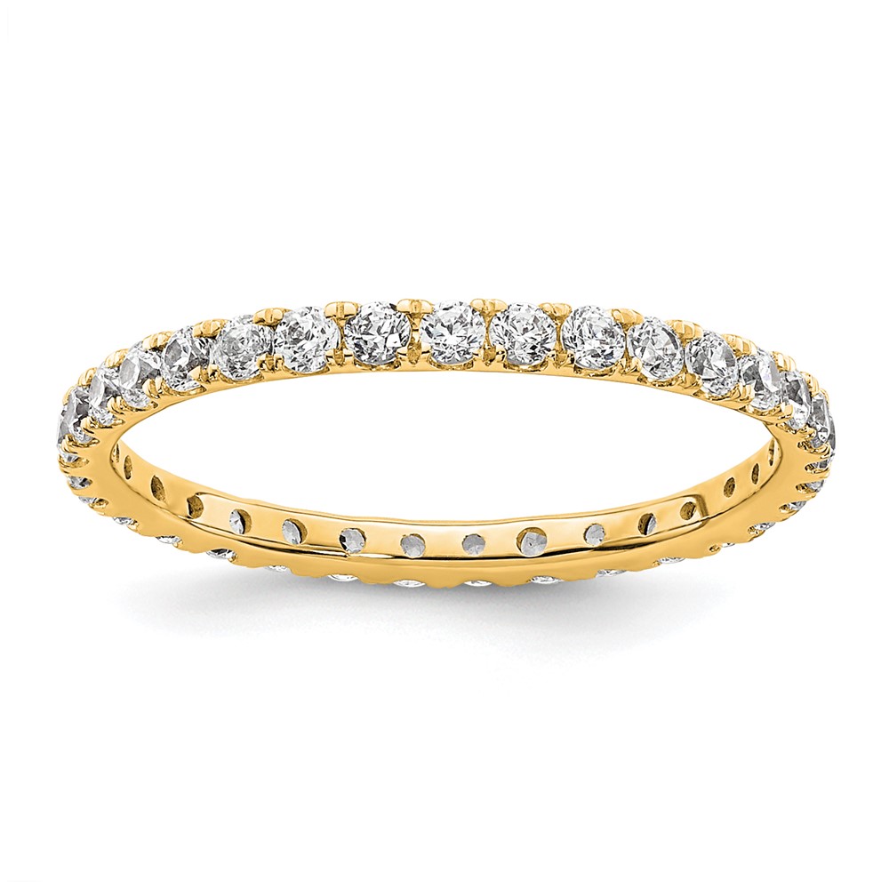 True Origin 14K Yellow Gold 0.50 Carat Lab Grown Diamond VS+ F+ Complete Eternity Band