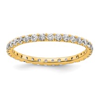 True Origin 14K Yellow Gold 0.50 Carat Lab Grown Diamond VS+ F+ Complete Eternity Band view 1