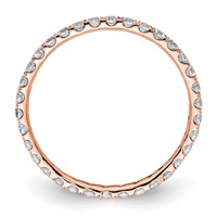 True Origin 14K Rose Gold 0.50 Carat Lab Grown Diamond VS+ F+ Complete Eternity Band view 2