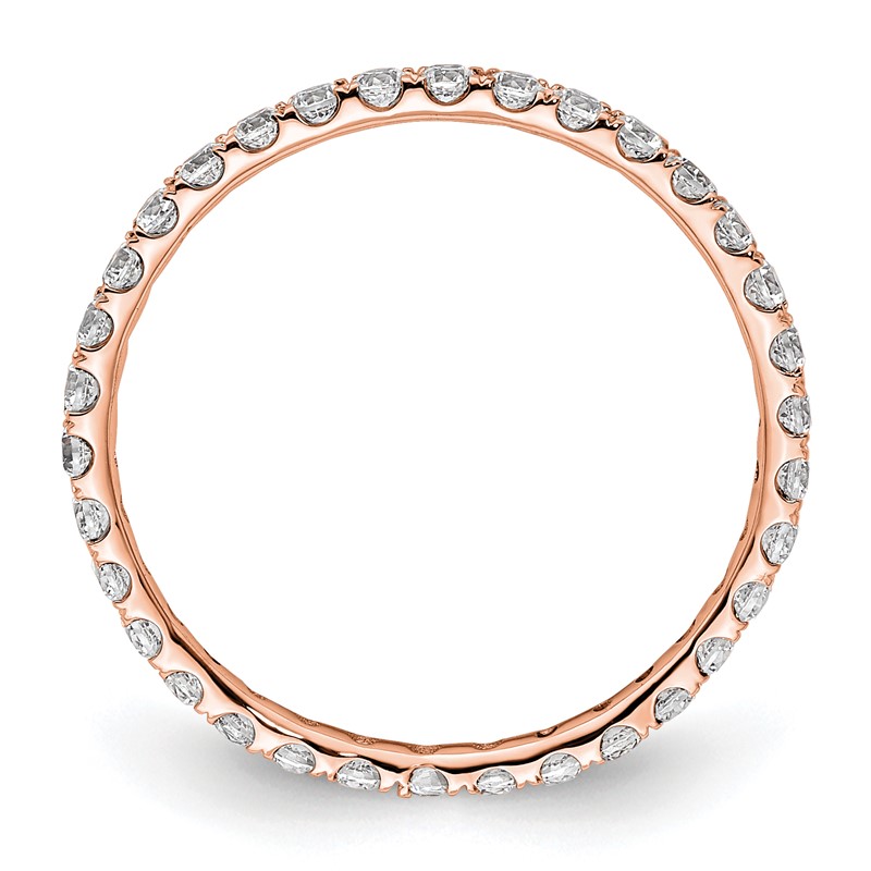 True Origin 14k Rose Gold 1/2 carat Lab Grown Diamond VS+ F+ Complete Size 5 Eternity Band