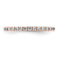 True Origin 14K Rose Gold 0.50 Carat Lab Grown Diamond VS+ F+ Complete Eternity Band view 3